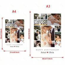 1pcAnniversary Photo Collage,Celebrating Years Of Love And Memories,Birthday Photo Collage,Gifts, Best Friends Collage, Personalized Gifts,Personalized Picture Prints Gift For Boyfriend Girlfriend,Custom Photo Hanging Paintings Gift For Him/Her,Customized Picture,Custom Romantic Wall Art,Wedding Valentine's Day Christmas Anniversary Engagement Poster Gifts For Couple/Wife/Friends/Family,Home Living Room Decoration Hanging Paintings,No Frame Graduation