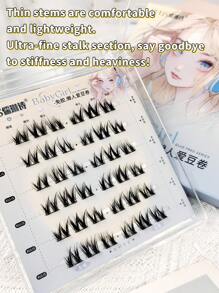 36 Bundles Of Artificial Mink Hair, 3D Natural Effect, Easy To Stick On The Eyes, Reusable, Instant Enlargement, Segmented Design For A Variety Of DIY Options, Give You A Pair Of Personalized Big Eyes!