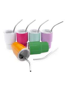 Double Layer Stainless Steel 3oz Mini Color Portable Cute And Compact Car Cup - Multicolor - View 3