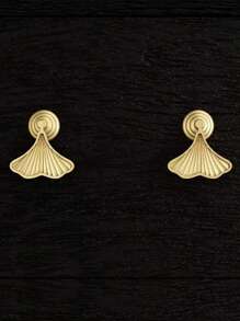 6 件创意 DIY 杏叶拉手，橱柜、梳妆台、抽屉、碗橱、入口吊坠把手，北欧简约美式家具，黄铜制成，含螺丝 - 彩色 - 查看 6