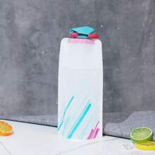 1pc 700ml Ultra Light Reusable Sports Water Bottle, Suitable For Hiking And Camping - Foldable Soft Water Bag, Easy To Carry And Refill