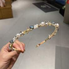 1 件优质海星贝壳头带，带珍珠，百搭简约，女士时尚发饰发箍 - 彩色 - 查看 5