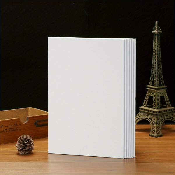 6pcs Solid Color Rectangle Painting Canvas, Simple Multi-Purpose Canvas Board For Painting,Back To School,School Supplies