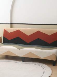 1pc Minimalist Geometric Pattern Sofa Cover With Elastic Fit, Anti Slip And Wear-Resistant, Versatile For Living Rooms