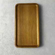 2pcs Elegant Wooden Serving Tray, Breakfast Tray, Wooden Tray, Acacia Wooden Tray, Multifunctional Snack Tray, Cake Tray, Bread Tray, Perfect For Coffee Table Desserts, Cakes& Snacks Ideal For Restaurants & Kitchens, Multi-Purpose, Bathroom Accessories, All Seasons