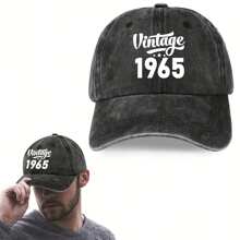 Vintage 30th/40th/50th/60th Birthday Gift, Fashionable Unisex Adjustable Baseball Cap, Best Father's Day Gift For Dad/Grandpa, 1995/1985/1975/1965 Year Cap, Unique Birthday Present