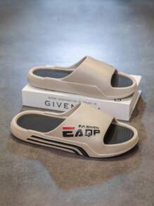 Men's Casual Slippers, Fashion Sports Outdoor Wear, Bathroom Shower Anti-Slip Indoor Slipper, Leisure Beach Street