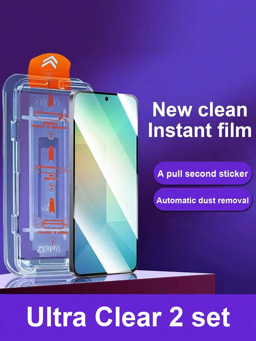 2pcs/Pack Full Screen Fingerprint Unlocking Tempered Glass Screen