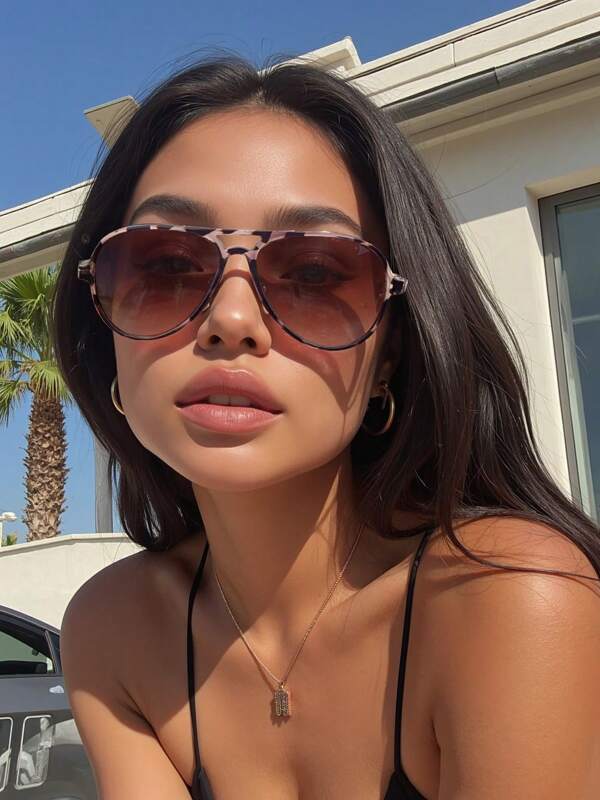 1 Pair Y2K Style UV Protection Sunglasses, Suitable For Beach, Holiday, Streetwear, Sports, Fishing, Travel, Driving, Outdoor Activities, Sun Protection Fashionable Shade Elegant Outfit Family Outings Travel Vacation Holiday For Summer Beach Vacation,Outdoor,Travel