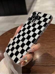 1pc High Permeability Black & White Plaid Painting Thick Shockproof Protective Phone Case Compatible With Iphone 16/16 Pro/16 Plus/16 Pro Max, IPhone 15 Pro Max, Apple P13, P14, P11, P12, XS, XR, 7/8 P, 7/8 GES2, Galaxy S25, S25 PLUS, S25, S25 Ultra, A50, A12, A32, A52, A72, A51, A21S, A13, A14, S22 Ultra, S23, A33, A53, S20 FE, Redmi 11 Youth, 12 Pro, 12/12X, Note 11, 9A, 9C, Poco X3 NFC, Redmi 10, Redmi 9, Note 9, 12C, Note 11 Pro, Redmi 10C, Note 8 Pro - Multicolor - View 7