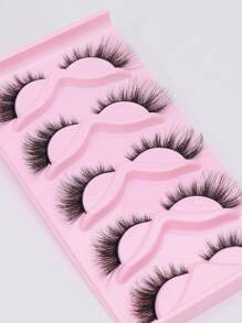 5 Pairs Natural Christmas False Eyelashes Fluffy Soft 3D Mink Lashes Long Wispy Eyelash Short Thick Fake Eyelash Extension Free Cross Wedding Party & Club Daily Work Meeting Crisscross Handmade Upper Lash Winged End Eye Elongated Eyelashes Natural Realistic Eyelash Lashes Lasting Lashes Wholesales Accessories Set Cos And Cosplay Cross False Extension Fairy Little Reusable Daily Dating Popular Make Up