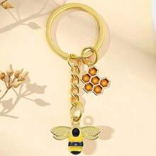 Honeycomb Bee Charm Metal Enamel Insect Pendants For DIY Earrings Bracelet Necklace Keychain Jewelry Making Supplies