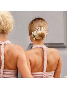 5pcs Bridesmaid Gift Hair Tie Team Bachelorette Party Favors Bridal Wedding Souvenir Party Bridal Shower Wedding Gifts