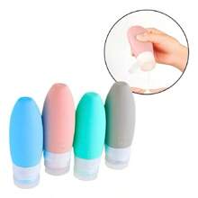 Kit 4 90ML Silicone Bottles With Transparent Case Useful For Travel Dispenser - 2 GÓI - Xem 5