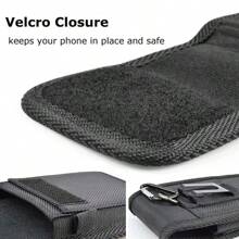 Funda Vertical de Nylon para Teléfono Celular con Clip de Cinturón, Bolsa, Hebilla, Cartera, Porta Tarjetas, Cubierta para Teléfonos de 4.0 a 6.7 pulgadas - XL (para 5,5-6,3 pulgadas) - Ver 5