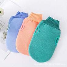 1 件男女通用纯色去角质沐浴手套，适用于家庭的实用沐浴刷，非常适合清洁和擦洗身体，适合家庭、旅行和酒店，是送给朋友和家人的绝佳圣诞礼物，家居浴室装饰秋季装饰返校 - 彩色 - 查看 4