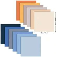 1 套紫色风格剪贴簿纸 6 英寸 x 6 英寸，12 张纯色简约情人节剪贴簿纸，一张单面 Decopodge 纸，用于手工垃圾日记本、贺卡制作装饰背景、学校用品、返校 - 彩色 - 查看 3