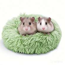 1 pieza Nido de mascota pequeña ultra suave y acogedor - Cama de dormir cálida para hámster, Cama de dormir de jaula premium con relleno aislante, Suministros perfectos para el invierno, Cuidado y confort de hábitat cálido de invierno para hámsters grandes, cobayas y animales pequeños como regalo de Navidad/Halloween/Año Nuevo - Multicolor - Ver 10