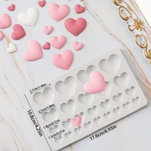Sanrio Molde de silicona en forma de corazón de 6,93 pulgadas (17,6 cm) - Molde de horneado libre de PA para chocolate, caramelo, gelatina, velas y jabones | Herramientas de repostería DIY antiadherentes | Accesorios de horneado para el Día de San Valentín