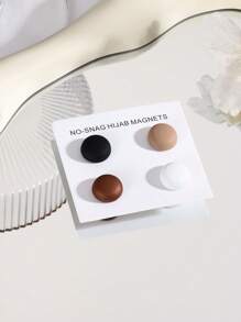 Set de 4 piezas de pañuelos con hebilla magnética, pintados en spray con varios propósitos (surtido de colores sin tarjeta de papel)