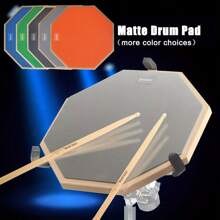 8 英寸双面三层静音鼓练习垫 - 橡胶静音垫，适合鼓组初学者