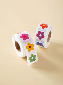 500 pezzi Rotolo di adesivi con fiori carini in vinile, adesivi per scrapbooking, diario, paraurti di laptop, skateboard, bottiglie d'acqua, computer, telefono, cartoni animati, materiale scolastico, ritorno a scuola