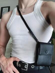 修身男士休闲无袖衬衫 - 透气、吸湿排汗、快干面料，非常适合炎热天气的户外活动 - 白色 - 查看 2