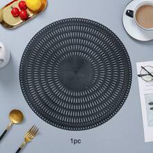 1pc/4pcs/6pcs Windproof Round Reusable Placemats, Heat Resistant Anti-Skid Table Mats For Home Kitchen, Hotel, Restaurants