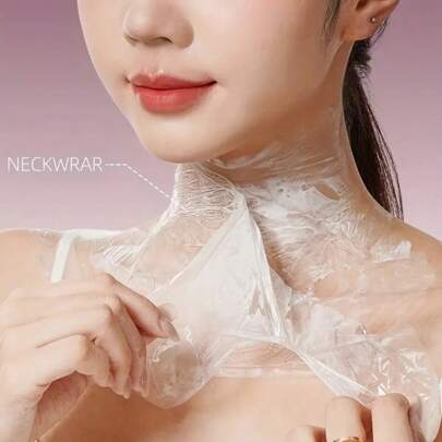 100片一次性颈膜纸，专为美容设计，具有超薄防水、加热保湿功能，适合家庭使用。