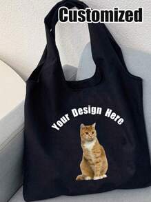 1PC Custom Pet Photos Shoulder Bags, Unique Gifts For Dog Owners, Pet Dog Lovers, Veterinarian, Animal Rescue, Birthday Present With Funny Puppy,For Graduate, Teen Girls, Freshman, Sophomore, Junior & Senior In College, University & High School,Travel Back To School,Weddings,Birthdays,Beaches,Holidays,Personalized Gift Bag,Gift For Pet Mom , Valentine's Day - Multicolor - View 6