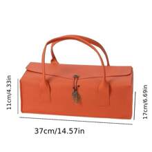 Imitation Leather Red Wine Gift Box, Large Capacity, Portable, New Chinese Style, Suitable For Mother's Day, Weddings, Thanksgiving, New Year, Bridal Parties, Birthdays, Housewarming, Father's Day, Multifunctional Storage Bags, Party Souvenirs, Red Wine Gift Bags