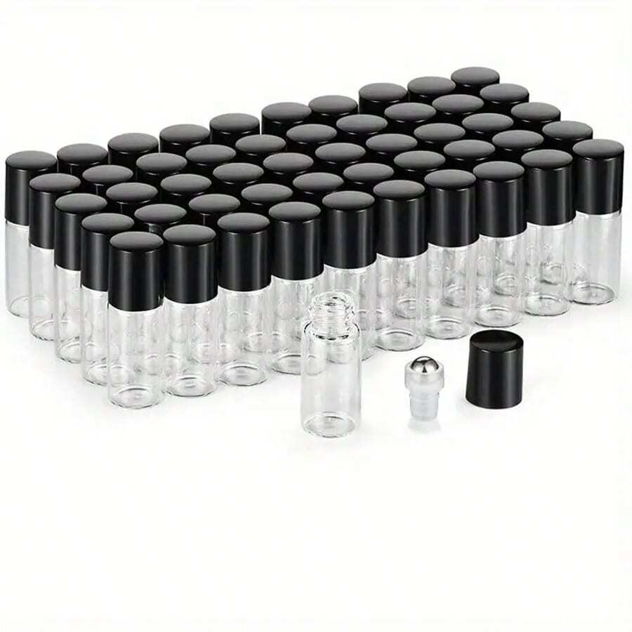 1ml/2ml/3ml 玻璃滾珠瓶，香水/精油試用小瓶，透明玻璃瓶，適用於工作、旅行及其他場合，噴霧瓶，迷你香水 - 彩色 - 查看 1