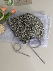 1pc Teenage Girl Sweet Straw Hat With Ribbon Decor, Versatile Bucket Hat Design For Sun Protection, Spring/Summer - Straw Bucket Hat - View 20