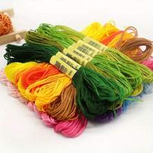 Bracelet String 50 Skeins Rainbow Color Embroidery Floss Cross Stitch Embroidery Thread Cotton Floss Bracelet Yarn, Craft Floss