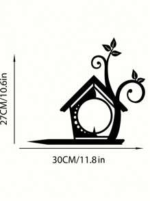 HELLOYOUNG 1 件黑色金属球花园艺术套装，作为独特的树挂庭院艺术装饰和花园装饰品，是乔迁礼物的理想选择，并拥有自然风格。 - 黑色 - 查看 4