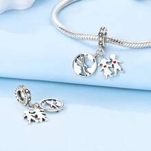 1pc S925 Silver Romantic Minimalist Clover, Palm Tree, Airplane, Lifebuoy, Insect, Cross Faith Pendant Necklace In Gift Box, Versatile For Women, Gift For Party, Jewelry - Silver - View 24