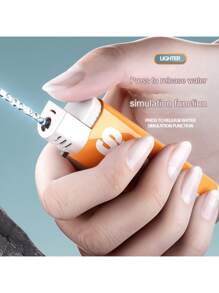 1 Piece Creative Prank Toy, Lighter Shaped Water Gun, Funny Mini Spray Gun, Joke Gift!