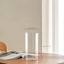1pc Acrylic Vase, Modern Decoration Transparent Vase For Living Room And Dining Table, Unique Vase For Room Decoration, Transparent Vase For Nurturing Flowers, Flower Vase For Placing Flowers, Circular Vase For Waking Up. - Clear - View 8