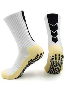 Kit 1/2/3/12 Premium Non-Slip Wear-Resistant Soccer Sports Socks - White - View 3