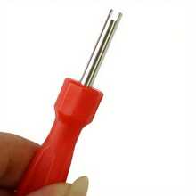 1 Head + 5pcs Zinc Alloy Valve Cores Tire Valve Stem Removal Tool Kit, Metal Structure, Suitable For Car, Motorcycle, Bicycle Tire Repair