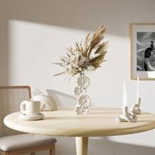 NJCHARMS 1PC White Heart Shaped Ceramic Vase, Heart Shaped Vase, Bohemian Vase, Valentine's Day Decorations Vase, For Office, Bedroom, Mantelpiece And Other Desktop Decorations, Decorative Choices Ideal For Weddings Special Occasions Rama Rama Gifts Birthday Graduation Home Decor Room Decor Flower Vase Glass Vase