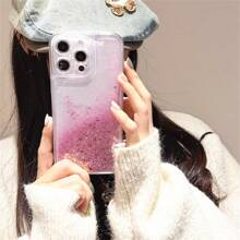 Heart A Quicksand 保护壳 BlingBling-闪亮设计，防震防摔-兼容 iPhone 用户-送给女孩和青少年的完美礼物兼容 iPhone16/7/8/11/12/13/14/15/X/XR/Xs/Plus/Pro/Pro Max/SE2