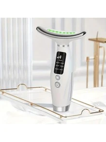 AXH 可充电面部和颈部按摩器，7 种模式面部按摩护理工具，送给女性和女孩的完美礼物 - 白色 - 查看 4