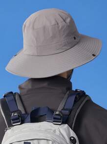 男士防水太阳帽宽边可折叠户外网眼钓鱼渔夫帽 UPF 50+ 防紫外线钓鱼徒步海滩花园 - 彩色 - 查看 3