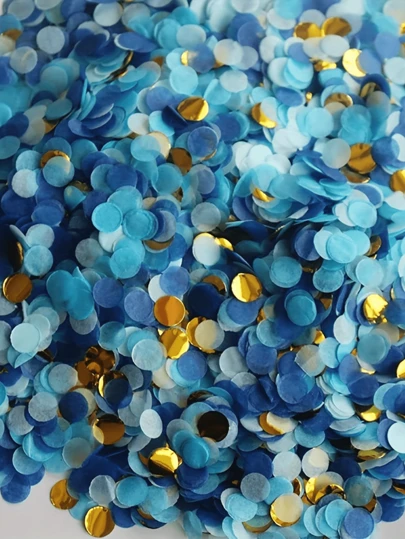 1000/2000 piezas de Confeti redondo y colorido, suministros para decoración de mesas de fiestas, adecuado para hogares, hoteles, fiestas de cumpleaños, festivales y diversas ocasiones para realzar la atmósfera festiva y proporcionar disfrute visual, se puede colocar dentro de globos o esparcir en el aire para aumentar los efectos visuales, boda