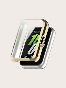 1pc Solid Color Casual Electroplated TPU Full Edge Scratch-Resistant Protective Case Compatible With Samsung Galaxy Fit 3 Smart Band - Galaxy Fit 3 - View 11