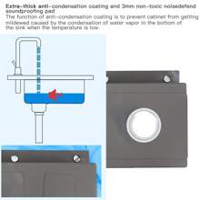 28 英寸 /30 英寸 /32 英寸现代黑色单槽台下式水槽易于清洁不锈钢厨房必需品多种配件 - 黑色 - 查看 8