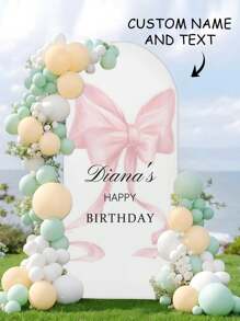 Personalized Spandex Arch Cover - Custom Arch Backdrop Cover Fit Round Top Backdrop Frame Stand, Arch Backdrop Cover For Birthday, Theme Party, Wedding, Multiple Size Options, Multi-Functional, Durable, Anti-Mold, Ornamental, Exquisite, Stylish, High-Quality, Adorable, Modern, Colorful, Custom, Unique, Personalized, Ideal Gifts For Him, Ideal Gifts For Her, Her, Boyfriend, Girlfriend, Dad, Mom, Family, Friends, Son, Daughter, Kids, Kitchen, Dining Room, Bedroom, Office, Living Room, Home, Garden, Tea Room,Summer Holiday