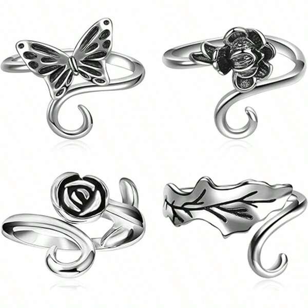 Anillo regulador de tensión para tejer a ganchillo, anillo de plata ajustable para tejer a ganchillo, anillos de tensión para ganchillo, anillo para el dedo para trabajos de ganchillo, suministros de punto a mano para mujeres