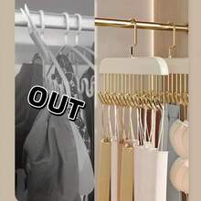 8 钩波浪设计多功能木质衣架，用于胸罩、内衣、服装存储和干燥，适合宿舍